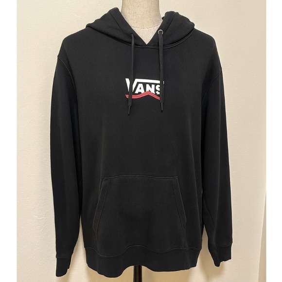 Vans Other - Vans Off The Wall Hoodie Mens Small Black Graphic Pullover Sweatshirt